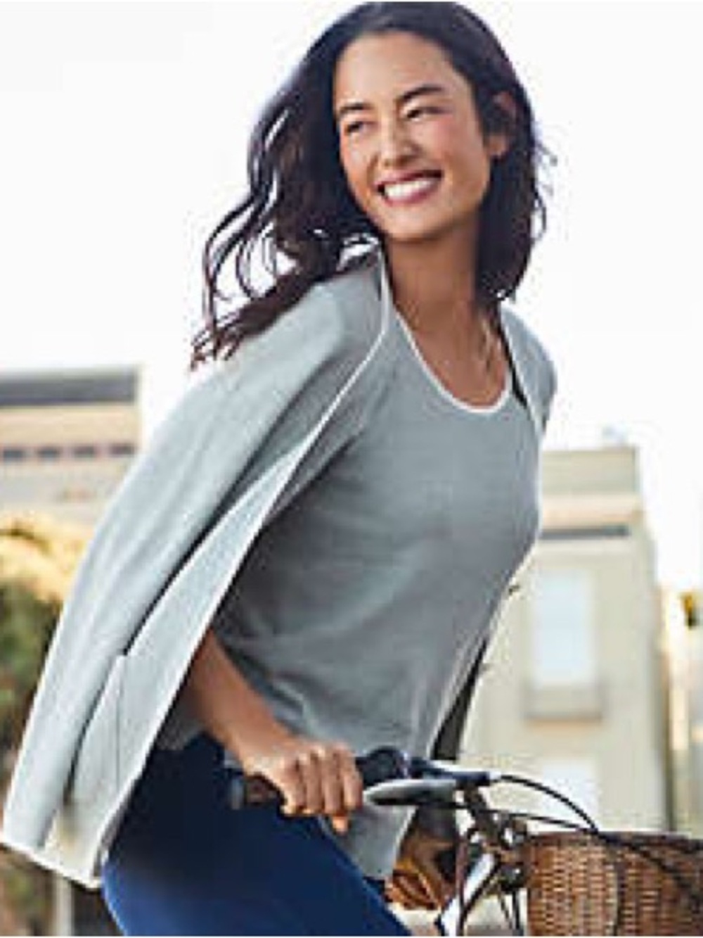 Lands End Women's Fine Gauge Cotton Cardigan and Tank Sweater Set